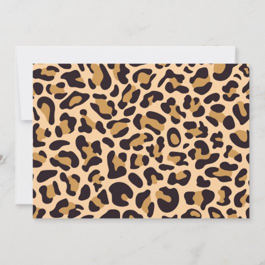 Foto erzählt 30 mit mir Leopard Weibchen Geburtsta Einladung (Rückseite)