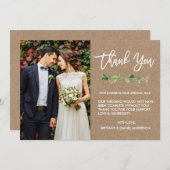 Foto Eucalyptus Kraft Dankeskarte (Vorne/Hinten)