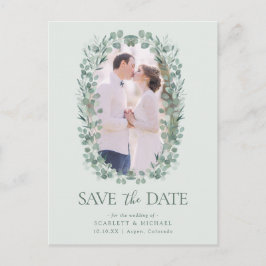 Foto Eucalyptus Save the Date Postkarte