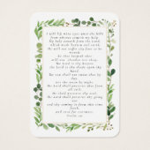 Foto Eukalyptus Beerdigung Gedenkkarte (Rückseite)