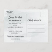 Foto Eukalyptus-Blaues Aquarell Ankündigungspostkarte (Rückseite)