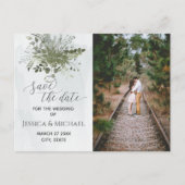 Foto Eukalyptus-Blaues Aquarell Ankündigungspostkarte (Vorderseite)