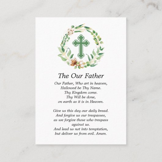 Foto Eukalyptus Weißer Blumenbeerdigungskarte Visitenkarte (Rückseite)