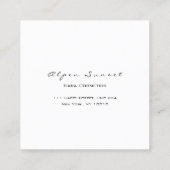 Foto Event Hochzeitsplaner Mint Gerahmt Florals Quadratische Visitenkarte (Rückseite)