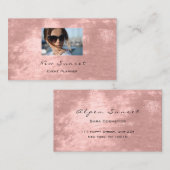 Foto Event Planner Makeup Rose schimmert VIP Visitenkarte (Vorne/Hinten)
