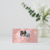 Foto Event Planner Makeup Rose schimmert VIP Visitenkarte (Stehend Vorderseite)
