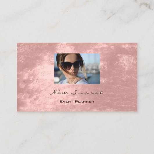 Foto Event Planner Makeup Rose schimmert VIP Visitenkarte (Vorderseite)