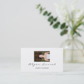 Foto Event Planner Schwarz-weiß Visitenkarte (Stehend Vorderseite)