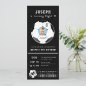 Foto-Event-Ticket für Fußball Geburtstag Einladung (Stehend Vorderseite)