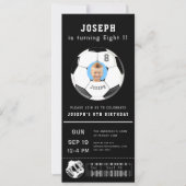 Foto-Event-Ticket für Fußball Geburtstag Einladung (Vorderseite)