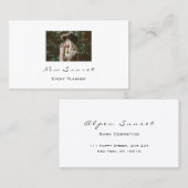 Foto Eventplaner Hochzeit Weiß einfach Visitenkarte (Vorne/Hinten)