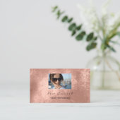 Foto Eventplaner Makeup Living Coral Leather 1 Visitenkarte (Stehend Vorderseite)