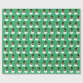 Foto Face Snowman Frohe Weihnachten auf Spanisch Geschenkpapier (Flach)