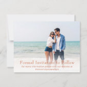 Foto-Fade Ankündigung Datum freihalten Flachkarte (Rückseite)