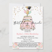 FOTO - Fahrt bei der Geburtstagspartei Einladung (Vorderseite)