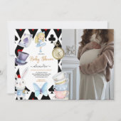 Foto Fairy Alice im Wunderland Babydusche Einladung (Vorderseite)
