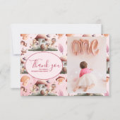 Foto Fairy First Girl's 1. Geburtstag Dankeskarte (Vorderseite)