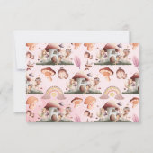 Foto Fairy First Girl's 1. Geburtstag Dankeskarte (Rückseite)