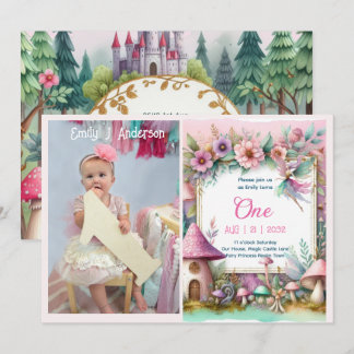FOTO Fairy Princess Geburtstagsparty Pink Fairycor Einladung