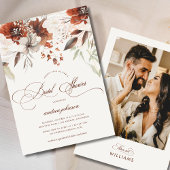 Foto Fall Blumenkalligrafie Brautparty Einladung