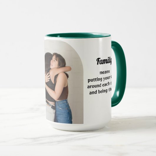 Foto Familie bedeutet Tasse (VorderseiteRechts)