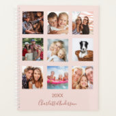 Foto Familie Collage Rose Goldene Rosa 2026 Planer (Vorderseite)