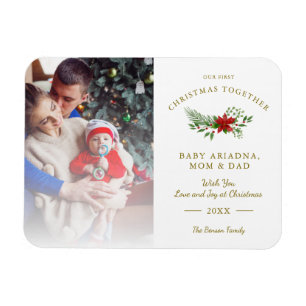 Foto Familie Erstes Weihnachten Baby Weihnachtsste Magnet