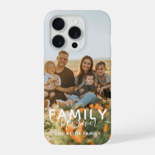 Foto Familie Ist Für Immer Kalligrafie Schrift iPhone 15 Pro Hülle