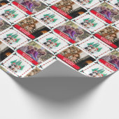 Foto Familie Katzen Weihnachtsbaum Moderne Geschenkpapier (Ecke)