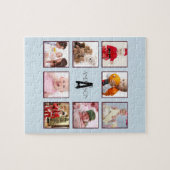 Foto Familie Puzzle 9 Bilder Personalisiert Monogr (Horizontal)