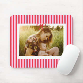 Foto Familie rote Streifen Bogen trendy stilvoll Mousepad