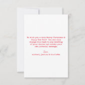 Foto Familie Stilvolle Minimalistische Weihnachtsk Dankeskarte (Rückseite)