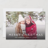 Foto Familie Stilvolle Weihnachtskarte Einladung (Vorderseite)