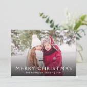 Foto Familie Stilvolle Weihnachtskarte Einladung (Stehend Vorderseite)