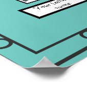 Foto Familienbaum Schmiedeeisen schaut an Aquamari Poster (Ecke)