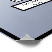 Foto Familienbaum Schwarze Grenze auf blauem Horiz Poster (Ecke)