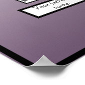 Foto Familienbaum Schwarze Grenze auf Lila Ebene Poster (Ecke)