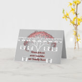 Foto Familienbaume Rosa Fraktal Baum Grau Karte (Gelbe Blume)