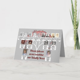 Foto Familienbaume Rosa Fraktal Baum Grau Karte