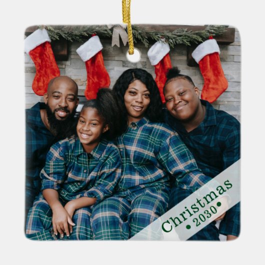 Foto Familienferien Keramik Ornament (Vorderseite)