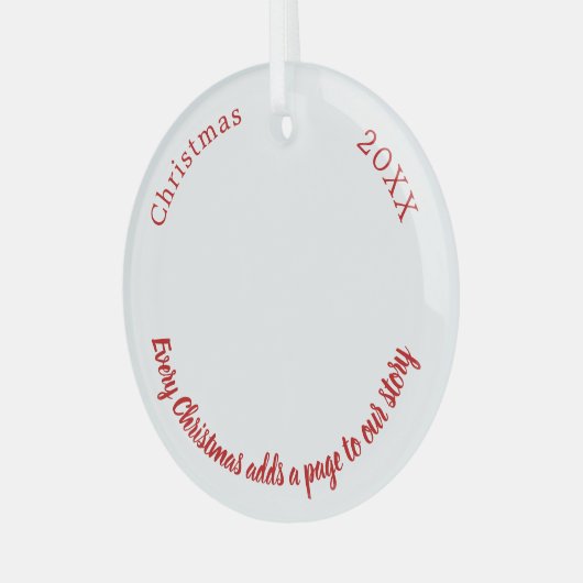 Foto Familiengeschichte Zitat Weihnachten Ornament Aus Glas (Vorderseite links)
