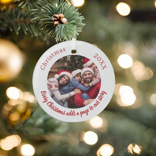 Foto Familiengeschichte Zitat Weihnachten Ornament Aus Glas