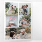 Foto-Familienjahr im Überblick Goldtypografie Dreifach Gefaltete Urlaubskarte (Innen Erste Seite)