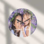 Foto Familienkinder Ehefrau Große Wanduhr