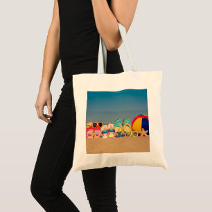Foto Familienstrand Sommerferien Tragetasche