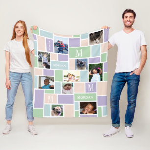 Foto Farbblock-Spaß-Pastellemodernes Chic-10 Fleecedecke