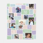 Foto Farbblock-Spaß-Pastellemodernes Chic-10 Fleecedecke (Vorderseite)