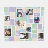 Foto Farbblock-Spaß-Pastellemodernes Chic-10 Fleecedecke (Vorderseite (Horizontal))