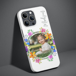 Foto farbenfroh floral Einfach Modern Personalisie Case-Mate iPhone 14 Pro Hülle