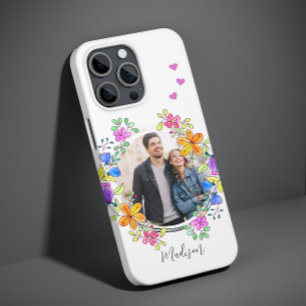 Foto Farbige Blumen Einfach Moderne Personalisiert Case-Mate iPhone 14 Pro Hülle